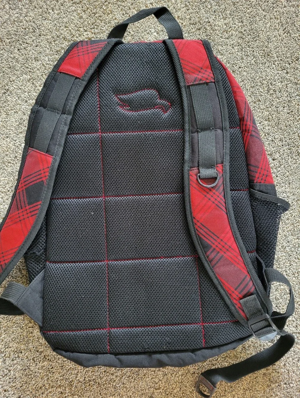 Tony Hawk Red and Black Plaid Backpack